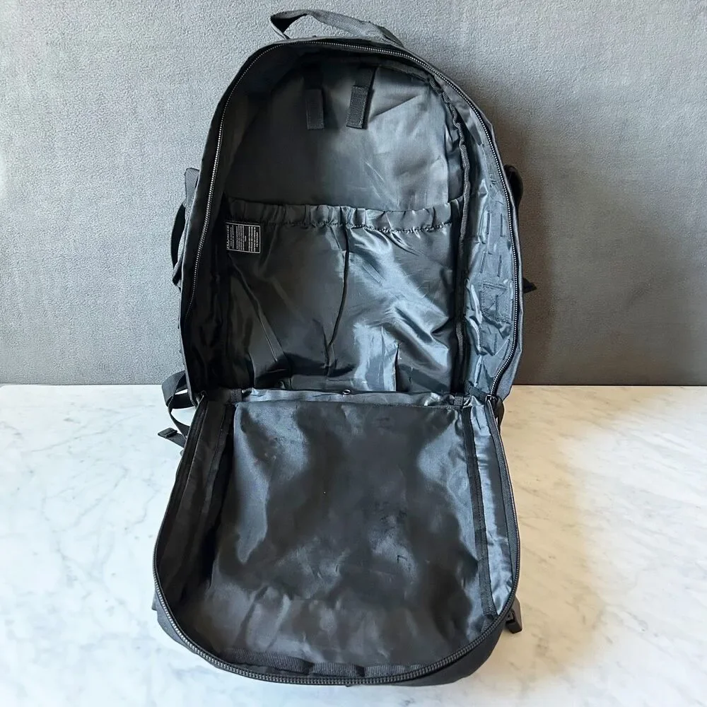Highland Tactical Black Rumble Backpack Molle Webbing Water Resistant Pack
